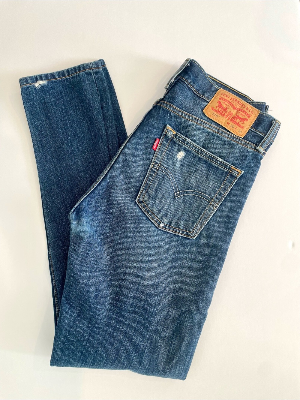 Levi's 510 Women’s Distressed Blue Straight Jeans 29x30